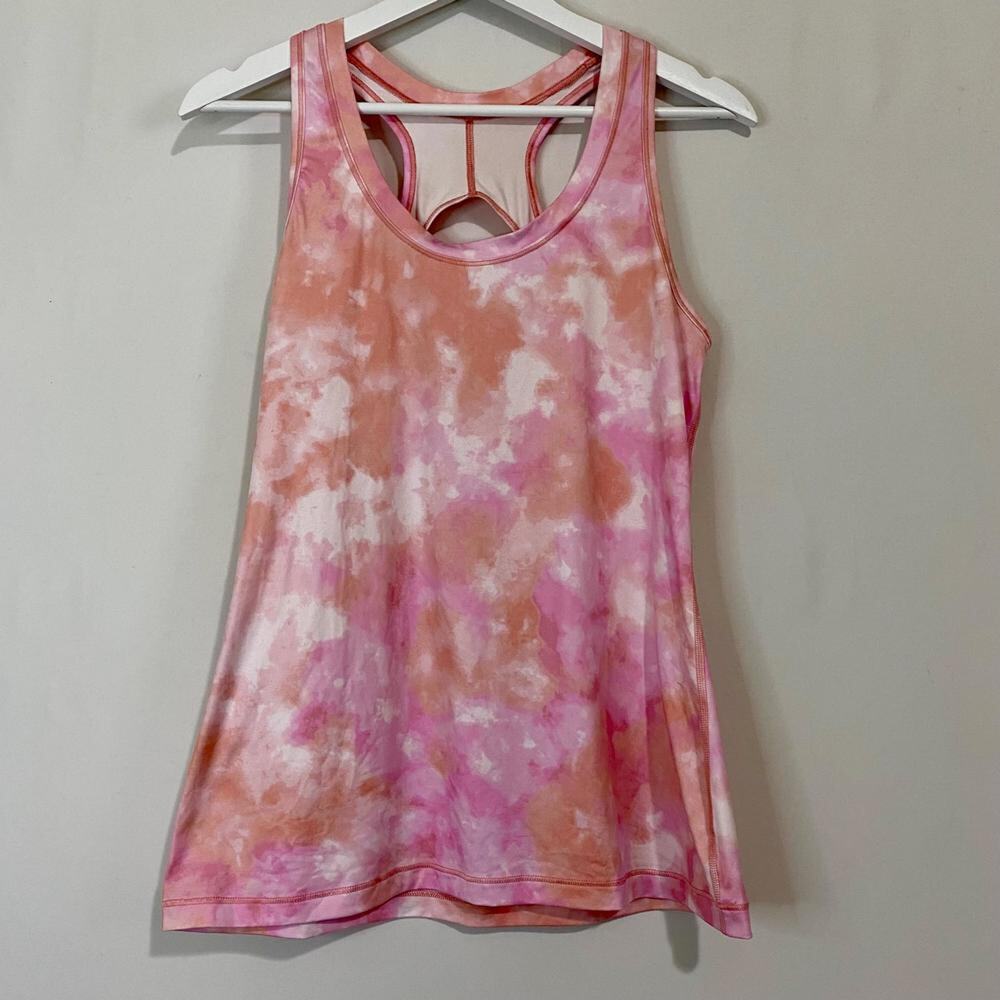 Athleta Women's Nitro Tops Blouses Pink Tie-Dye Size M EUC